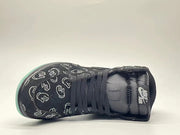 Jordan 1 High Black Patterned Sneakers with Mint Sole