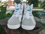Jordan 6 High-Top Sneakers in White, Grey and Mint