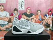 Nike Gray and White Basketball Sneakers