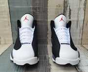 Jordan 13 White, Black and Grey Sneakers