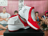 Jordan White Red High-Top Basketball Sneakers