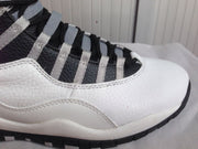 Air Jordan 10 High-Top Sneakers in White and Black