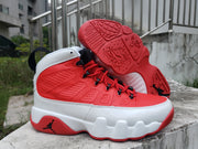 Jordan 9 High-Top Sneakers in Blue, White and Red