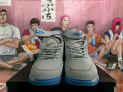 Nike Gray Blue High-Top Basketball Sneakers