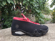 Jordan Air Jordan 14 Black and Red Mid-Top Sneakers
