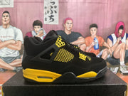 Jordan 4 Black and Yellow Basketball Sneakers