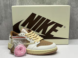 Jordan 1 Low Travis Scott Mocha Pink Sneakers