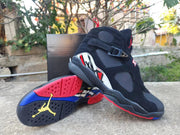 Air Jordan 8 High-Top Sneakers in Black and Red or Silver