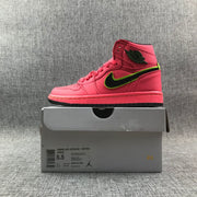 Jordan 1 Mid Hot Punch Black Volt Sneakers AQ9131-600