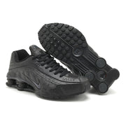Nike Shox R4 Black Embossed Sneakers
