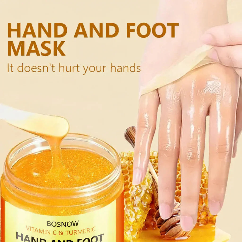 Vitamin C & Turmeric Hand and Foot Peel Mask – Moisturizing & Brightening Treatment