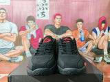 Jordan Black and Red Basketball Sneakers