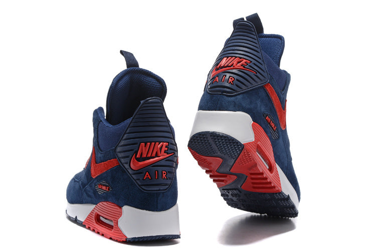 Nike Air Max 90 SneakerBoot High-Top Navy Red