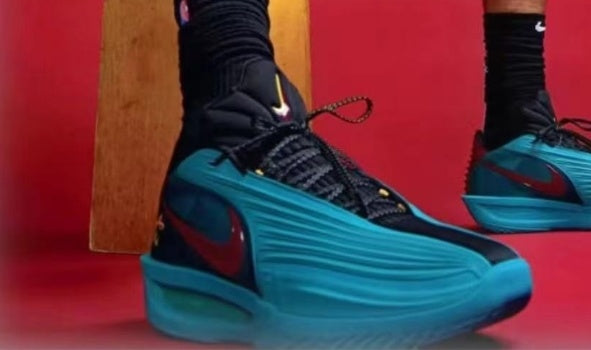 Nike Blue and Black Basketball Sneakers