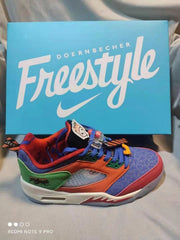 Jordan 5 Freestyle Sneakers in Blue, Orange and Green