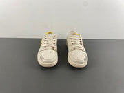 Air Jordan 1 Low Cream and Gold Sneakers FN5032-200