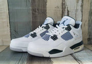 Jordan 4 White and Dark Green Sneakers
