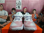 Nike White and Pink Basketball Shoes