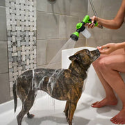🐕 Dog Bath Sprayer with Soap Dispenser — 8-Mode Hose Attachment
