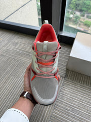 On Running Cloudmonster 5 Sneakers in Pink and Gray