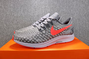 Nike Air Zoom Pegasus 35 Running Shoes, Grey/Crimson 942851-006