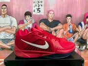 Nike Red Basketball Sneakers with White Swoosh
