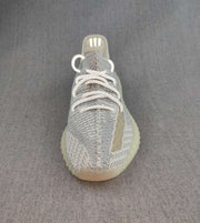Yeezy 350 V2 Knit Sneakers in Gray and Cream