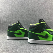 Jordan 1 Mid Fluorescent Green Sneakers 554724-330