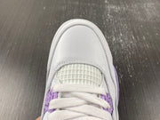 Air Jordan 4 Retro White and Purple Sneakers CT8527-115