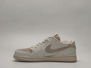 Jordan 1 Low Paisley Embossed Sneakers in Cream and Taupe