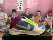Nike Zoom Basketball Sneakers White Gray Green