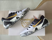 Nike Kobe 9 GiGi Basketball Sneakers White Black Gold