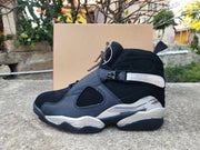 Air Jordan 8 High-Top Sneakers in Black and Red or Silver