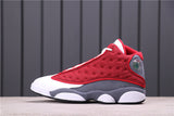 Air Jordan 13 Red Flint Sneakers - Red, Gray and White