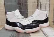 Jordan 11 High-Top Sneakers in White and Black