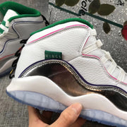 Air Jordan 10 Retro Wings White Multicolor Sneakers