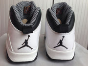 Air Jordan 10 High-Top Sneakers in White and Black