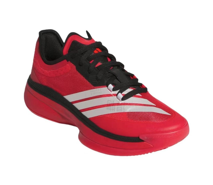 Red and Black Basketball Sneakers with White Stripes