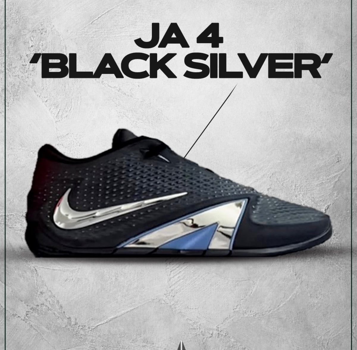 Nike JA 4 Black Silver Basketball Sneakers