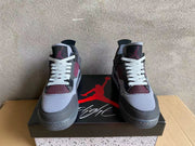 Air Jordan 4 Gray and Pink Sneakers