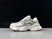 New Balance 9060 XUR White Leopard Print Sneakers