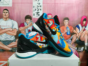 Nike Basketball Sneakers Blue Orange Black Graffiti Style