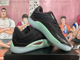 Jordan Black and Mint Green Basketball Sneakers