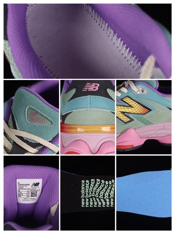 New Balance 9060 WRB Sneakers in Mint and Pink