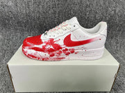 Nike Air Force 1 Low White Red Splatter Sneakers DD8959-100