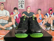Black and Neon Green Basketball Sneakers