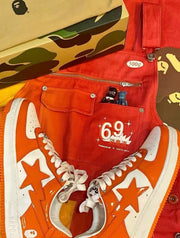 A Bathing Ape BAPE STA Low Sneakers White Orange