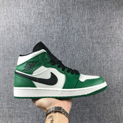 Jordan Air Jordan 1 Mid SE Green White Black Sneakers 852542-301