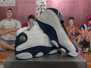 Jordan Basketball Sneakers Navy and White Obsidian