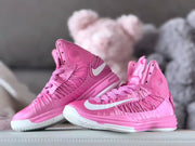 Nike LeBron 10 Pink Kids High-Top Basketball Shoes